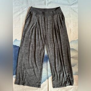 Daily Ritual Grey Wide Leg Cotton Pants, Size 1 (fits 14-16)